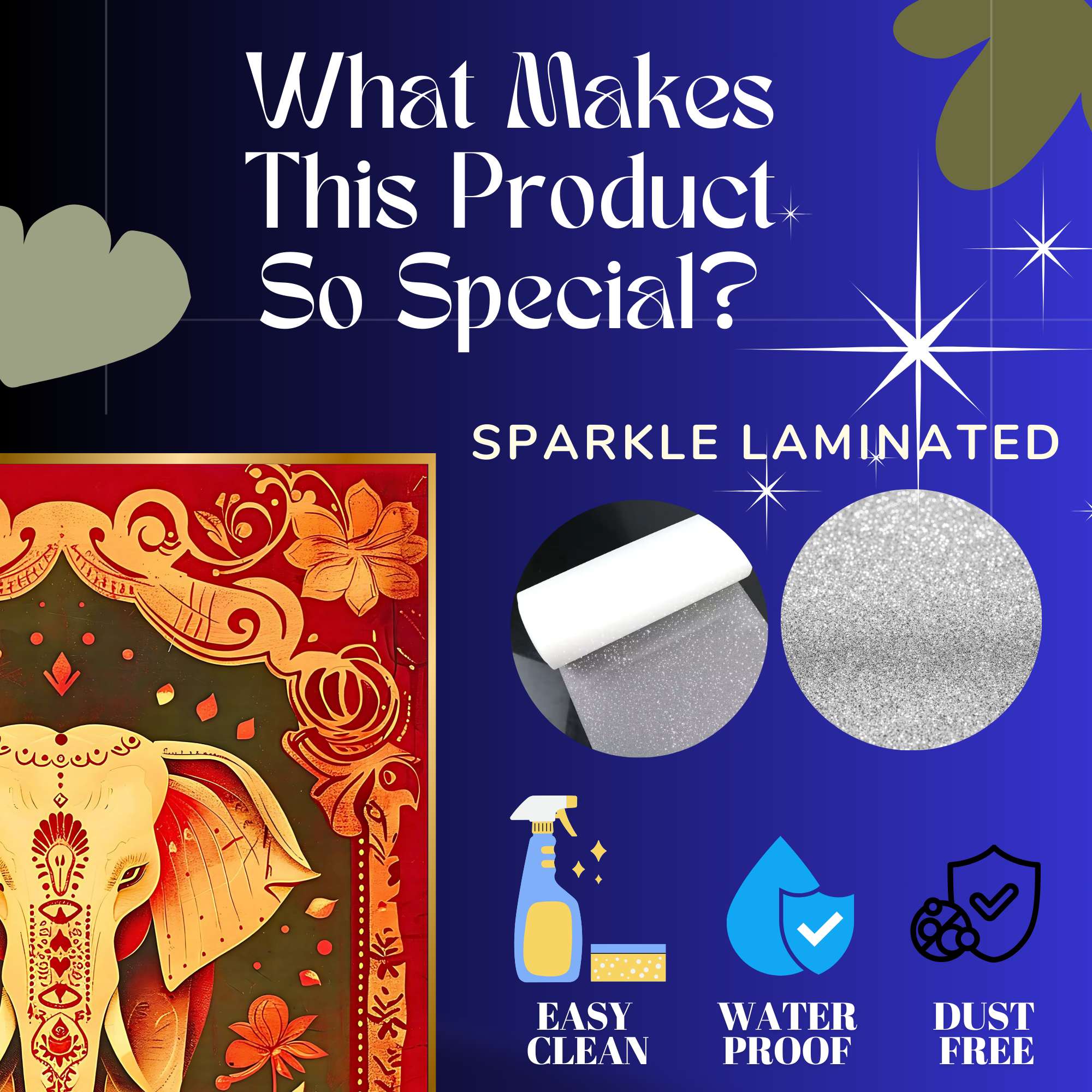 Set of Six Wall Paintings for Wall Dacoration Golden Framed Wall Paintings for Living Room & Bedroom Wall Art for Home Decoration & Office Wall Décor (17x13 inch CH-GD6-8) - Image 3