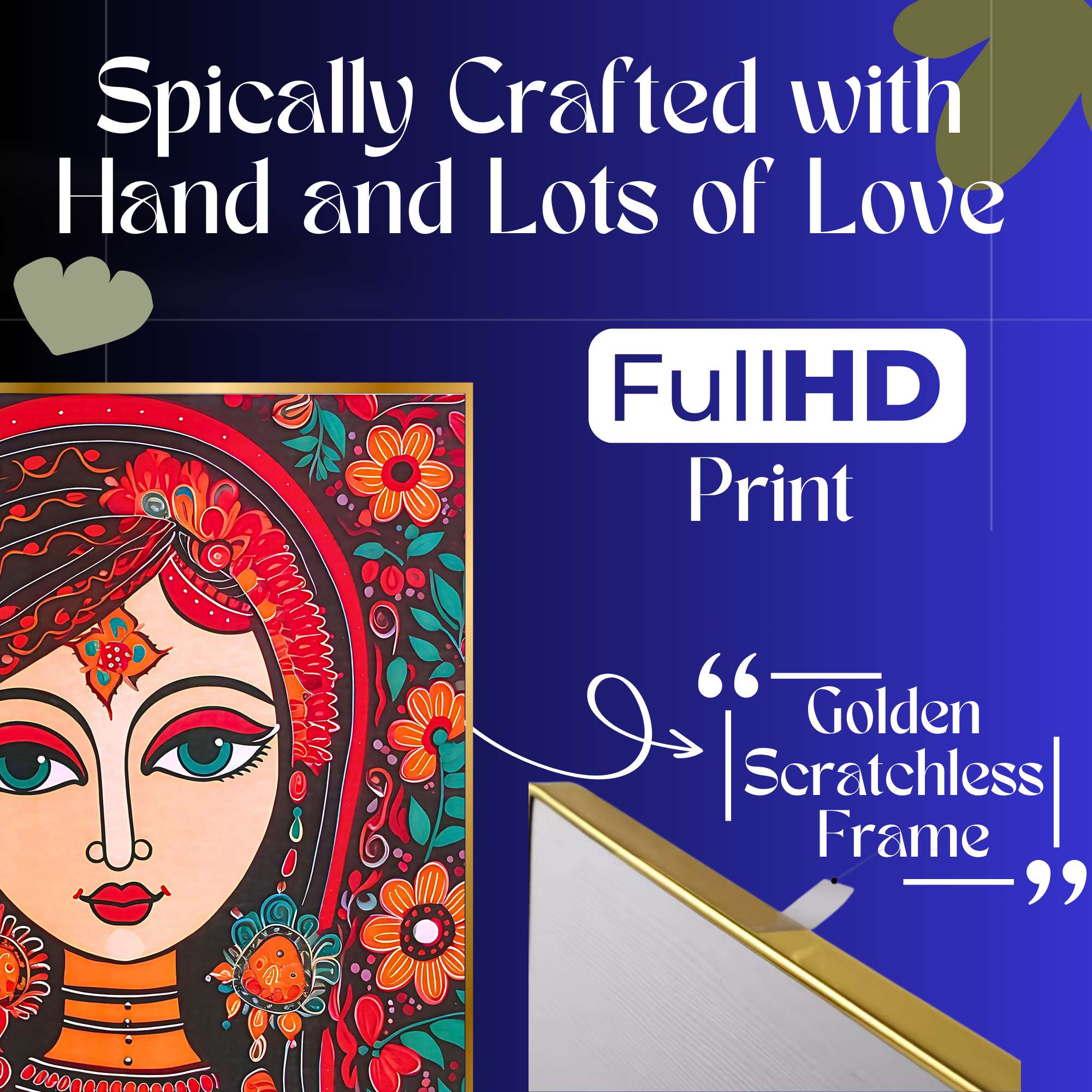 Set of Six Wall Paintings for Wall Dacoration Golden Framed Wall Paintings for Living Room & Bedroom Wall Art for Home Decoration & Office Wall Décor (13x10 inch CH-GD6-5) - Image 2